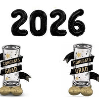 Graduation Jumbo Black Numbers 2026 Diploma Airloonz Balloons