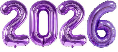 Graduation Jumbo Purple Numbers 2026 with Helium and Weight