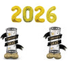 Graduation Gold Numbers Balloon 2026 Diploma Airloonz Balloons