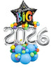 Graduation Dream Big Silver Numbers 2026 Balloons Centerpiece