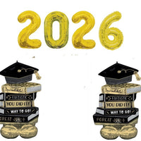 Graduation Gold Numbers 2026 Congrats Grad Book Airloonz Balloons