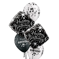 Birthday Elegant Musical Music Notes Ballloon Bouquet Helium Weight