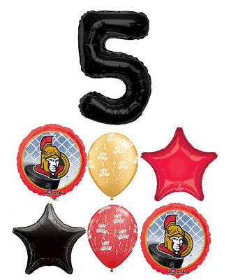 Hockey Ottawa Senators Birthday Pick Age Black Number Balloon Bouquet