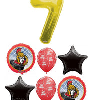 Hockey Ottawa Senators Birthday Pick An Age Gold Number Balloon Bouquet