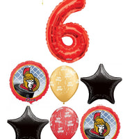 Hockey Ottawa Senators Birthday Pick An Age Red Number Balloon Bouquet