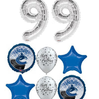 Hockey Canucks Birthday Pick An Age Silver Numbers Balloon Bouquet