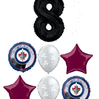 Hockey Winnipeg Jets Birthday Pick Age Black Number Balloon Bouquet