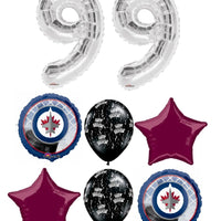 Hockey Winnipeg Jets Birthday Pick An Age Silver Numbers Balloon Bouquet