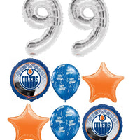 Hockey Edmondton Oilers Birthday Pick Age Silver Numbers Balloon Bouquet