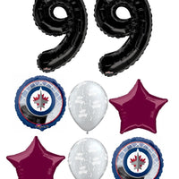 Hockey Winnipeg Jets Birthday Pick Age Black Numbers Balloon Bouquet