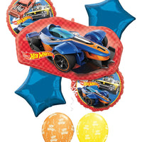 Hot Wheels Happy Birthday Balloon Bouquet with Helium and Weight