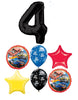 Hot Wheels Birthday Pick an Age Black Number Balloon Bouquet