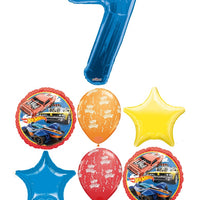 Hot Wheels Birthday Pick An Age Blue Number Balloon Bouquet