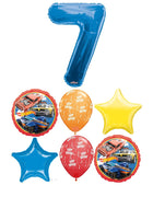 Hot Wheels Birthday Pick An Age Blue Number Balloon Bouquet