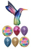 Hummingbird Birthday Balloons Bouquet with Helium and Weight