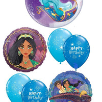 Disney Princess Jasmine Bubble Happy Birthday Balloon Bouquet