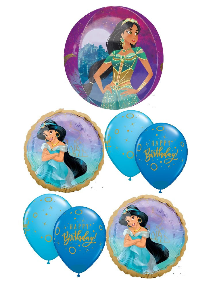 Disney Princess Jasmine Once Upon A Time Birthday Balloon Bouquet