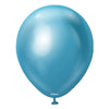 11 inch Kalisan Mirror Blue Latex Balloons with Helium and Hi-Float