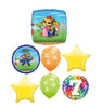 Mario Brothers Bros 7th Birthday Balloon Bouquet with Helium Weight