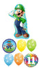 Mario Brothers Luigi 11th Birthday Balloon Bouquet with Helium Weight