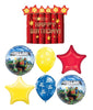 Minecraft TNT Birthday Balloons Bouquet with Helium and Weight