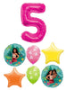 Moana Pick An Age Hot Pink Number Balloon Bouquet with Helium Weight