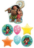 Moana and Maui Birthday Balloons Bouquet with Helium and Weight