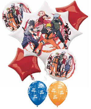 Naruto Birthday Balloon Bouquet with Helium and Weight