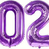 New Year Purple Numbers 2024 with Helium and Weight