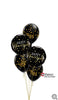New Year Dots Stars Balloon Bouquet with Helium and Weight