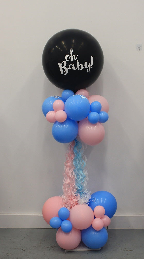 Large Number Foil + 9 x Latex Balloon Bouquet - Oh My Balloon Bar