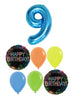 Paintball Lets Glow Pick An Age Blue Number Birthday Balloon Bouquet