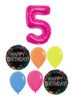 Paintball Lets Glow Pick An Age Pink Number Birthday Balloon Bouquet