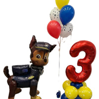 Paw Patrol Birthday Balloon Package with Helium and Weight