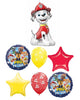 Paw Patrol Marshall Shape Birthday Balloon Bouquet with Helium Weight