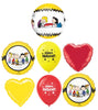 Peanuts Snoopy Lucy Birthday Balloons Bouquet with Helium Weight