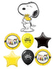 Snoopy Woodstock Peanuts Birthday Balloons Bouquet with Helium Weight
