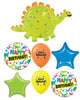 Roly Polies Dinosaur Birthday Balloons Bouquet with Helium and Weight