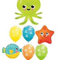 Sea Creatures Silly Octopus Birthday Balloon Bouquet Helium Weight