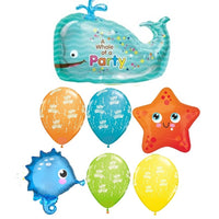 Sea Creatures Whale Party Fish Birthday Balloons Bouquet Helium Weight