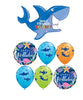 Sea Creatures Shark Fish Birthday Balloons Bouquet with Helium Weight