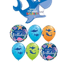 Sea Creatures Shark Fish Birthday Balloons Bouquet with Helium Weight