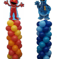 Sesame Street Elmo Cookie Monster Birthday Balloon Column Tower