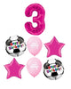 Soccer Ball Star Hot Pink Number Pick An Age Birthday Balloons Bouquet