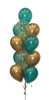 Solid Colour Confetti Balloon Bouquet of 13 Helium Hi-Float and Weight