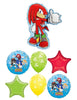 Sonic The Hedgehog Knuckles Birthday Balloons Bouquet Helium Weight