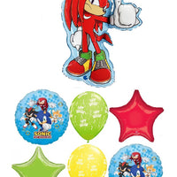 Sonic The Hedgehog Knuckles Birthday Balloons Bouquet Helium Weight