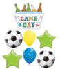 Soccer Game Day Ice Chest Cooler Balloons Bouquet with Helium Weigh