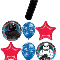 Star Wars Birthday Pick An Age Black Number Balloon Bouquet