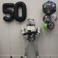 Star Wars Storm Trooper Pick An Age Black Numbers Birthday Balloons